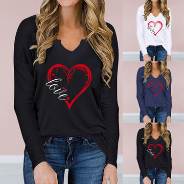 Love-Inspired V-Neck Long-Sleeve Tee - Artsi Chic Boutique