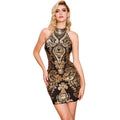 Stunning Sequin Geometric Mini Dress - Sexy Slim Fit Evening Wear - Artsi Chic Boutique