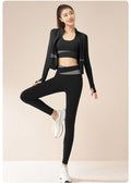 Women's Ultimate Yoga Set - Jacket, Trousers, & Bra for Workouts - Artsi Chic Boutique