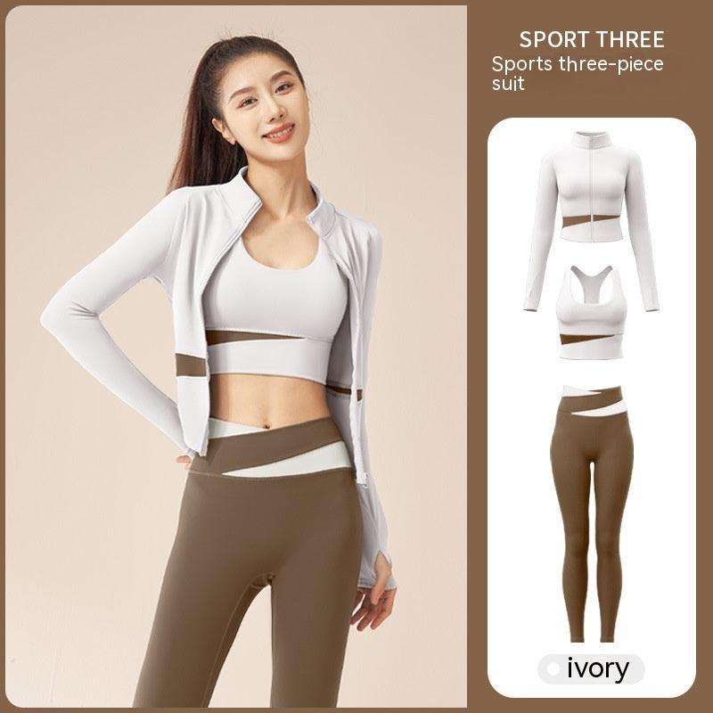 Women's Ultimate Yoga Set - Jacket, Trousers, & Bra for Workouts - Artsi Chic Boutique
