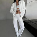 Women's Sports Suit - Jacket & Wide-Leg Pants - Artsi Chic Boutique