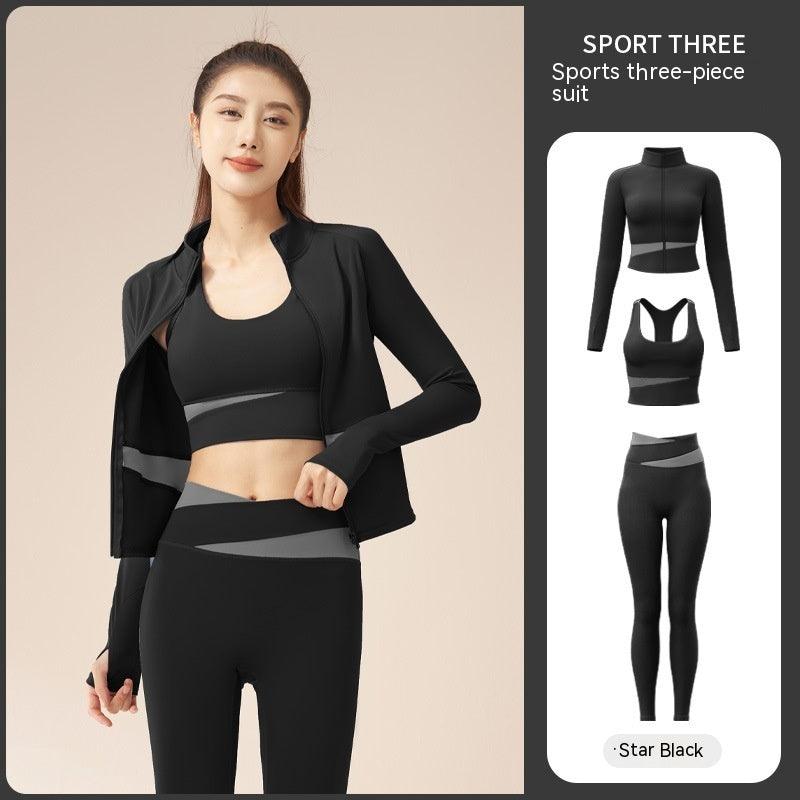 Women's Ultimate Yoga Set - Jacket, Trousers, & Bra for Workouts - Artsi Chic Boutique