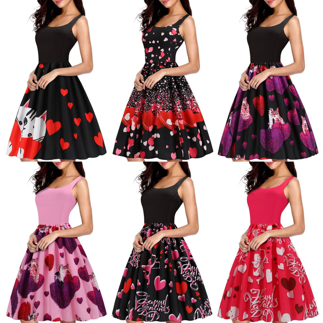 Heartfelt Elegance: Valentine's Day Swing Dress - Artsi Chic Boutique