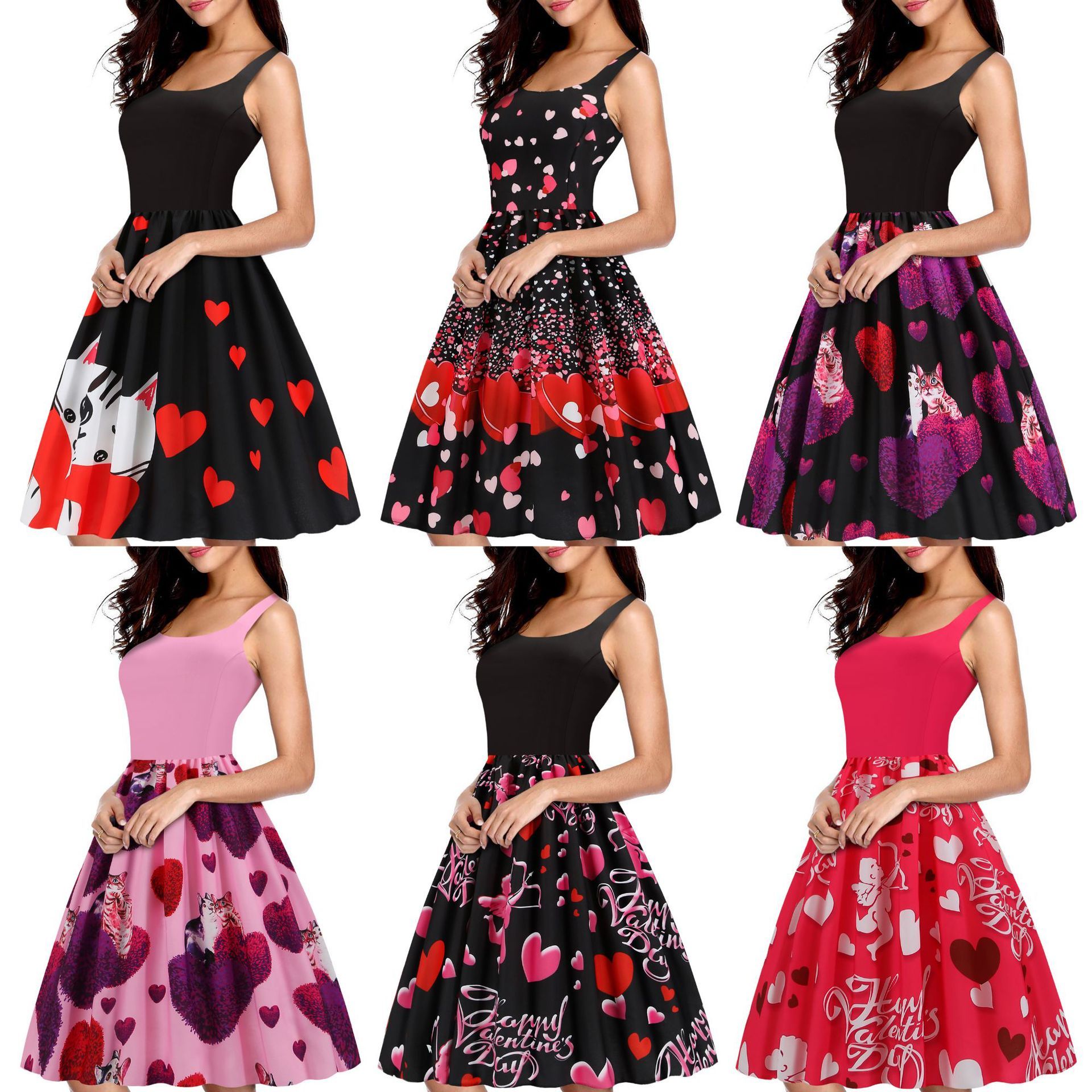 Heartfelt Elegance: Valentine's Day Swing Dress - Artsi Chic Boutique