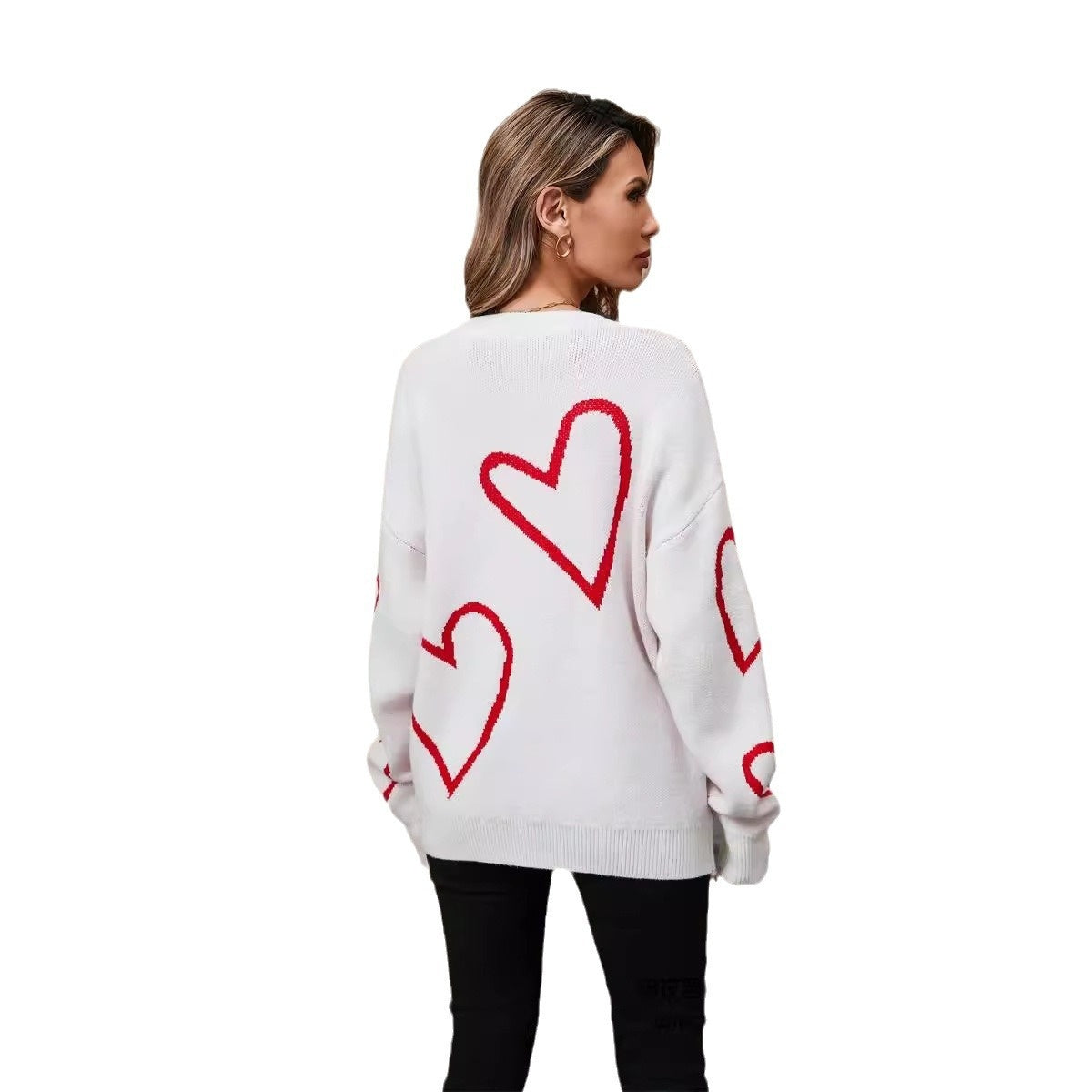 Trendy Knit Heart Sweater - Artsi Chic Boutique