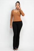 Chic Light Brown V-Bar Top - Artsi Chic Boutique
