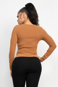 Chic Light Brown V-Bar Top - Artsi Chic Boutique