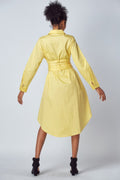 Chic Yellow Belted Shirt Dress - Artsi Chic Boutique