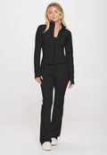 Stylish Black Yoga Jacket & Jumpsuit Set - Artsi Chic Boutique