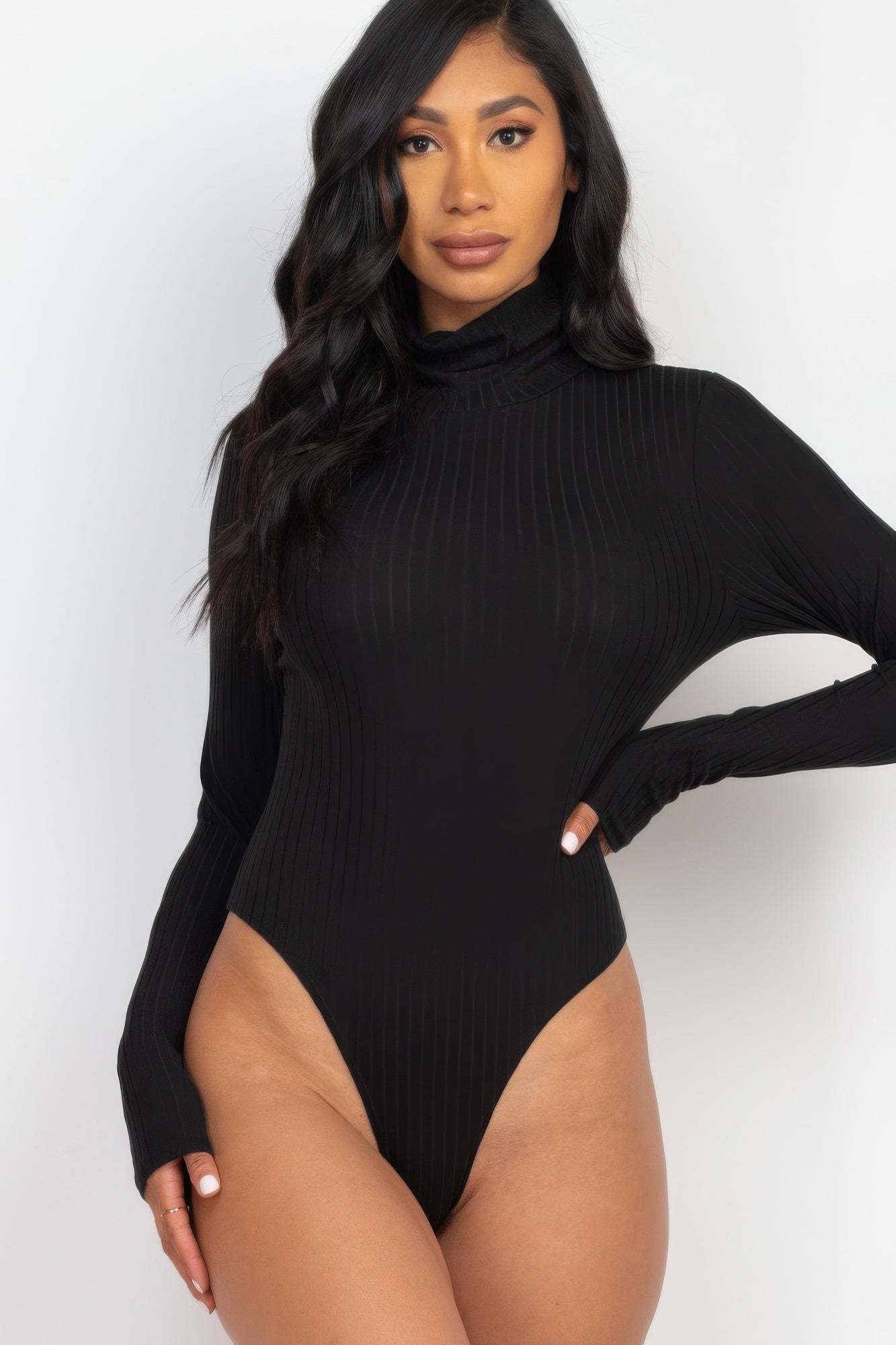 Ribbed Turtleneck Bodysuit - Elegant Comfort & Style - Artsi Chic Boutique
