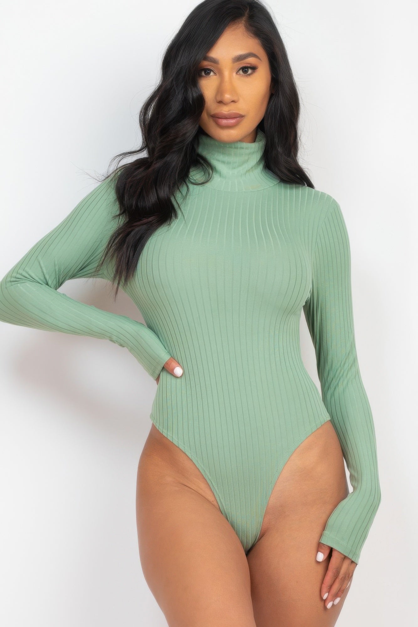 Ribbed Turtleneck Bodysuit - Elegant Comfort & Style - Artsi Chic Boutique