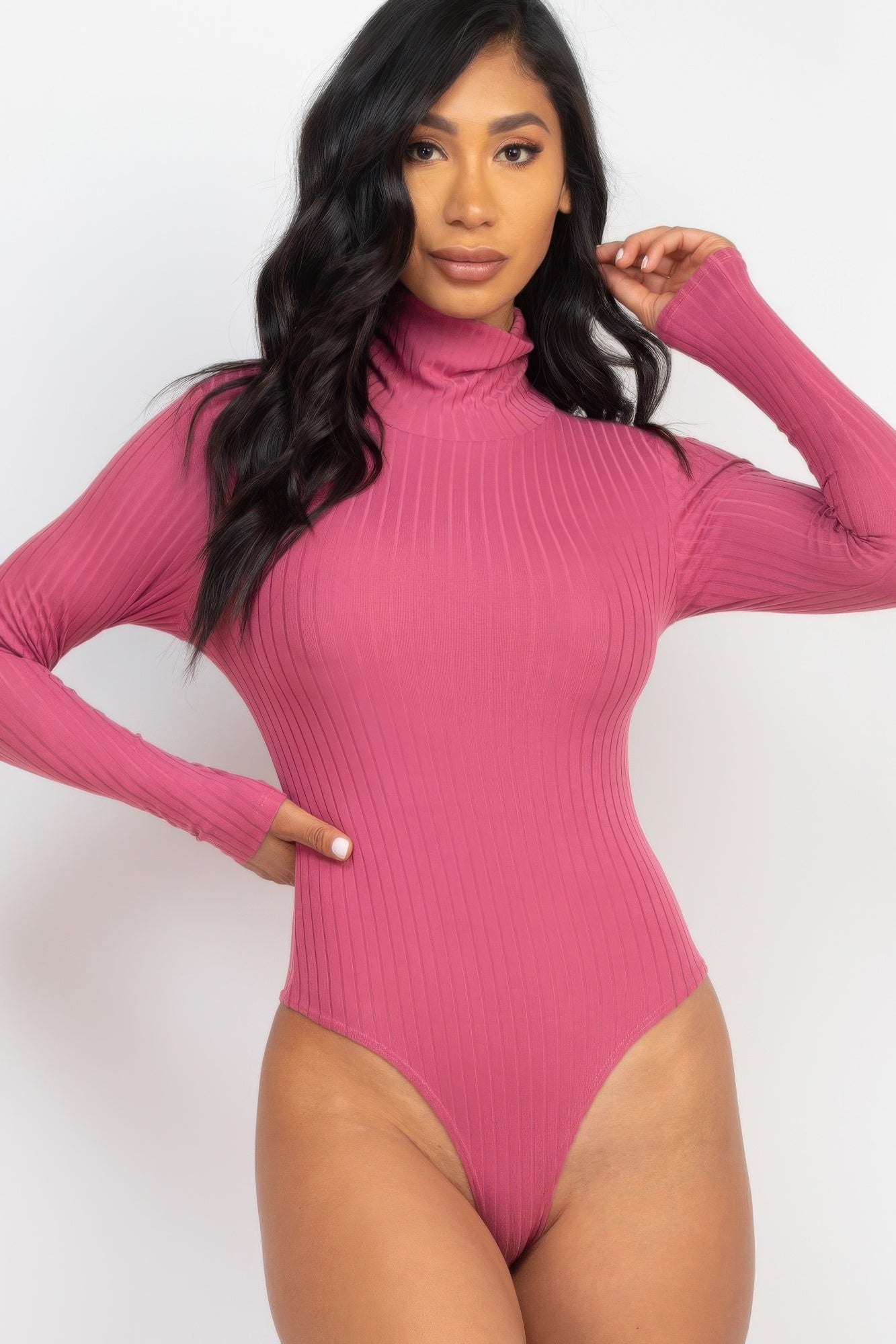 Ribbed Turtleneck Bodysuit - Elegant Comfort & Style - Artsi Chic Boutique