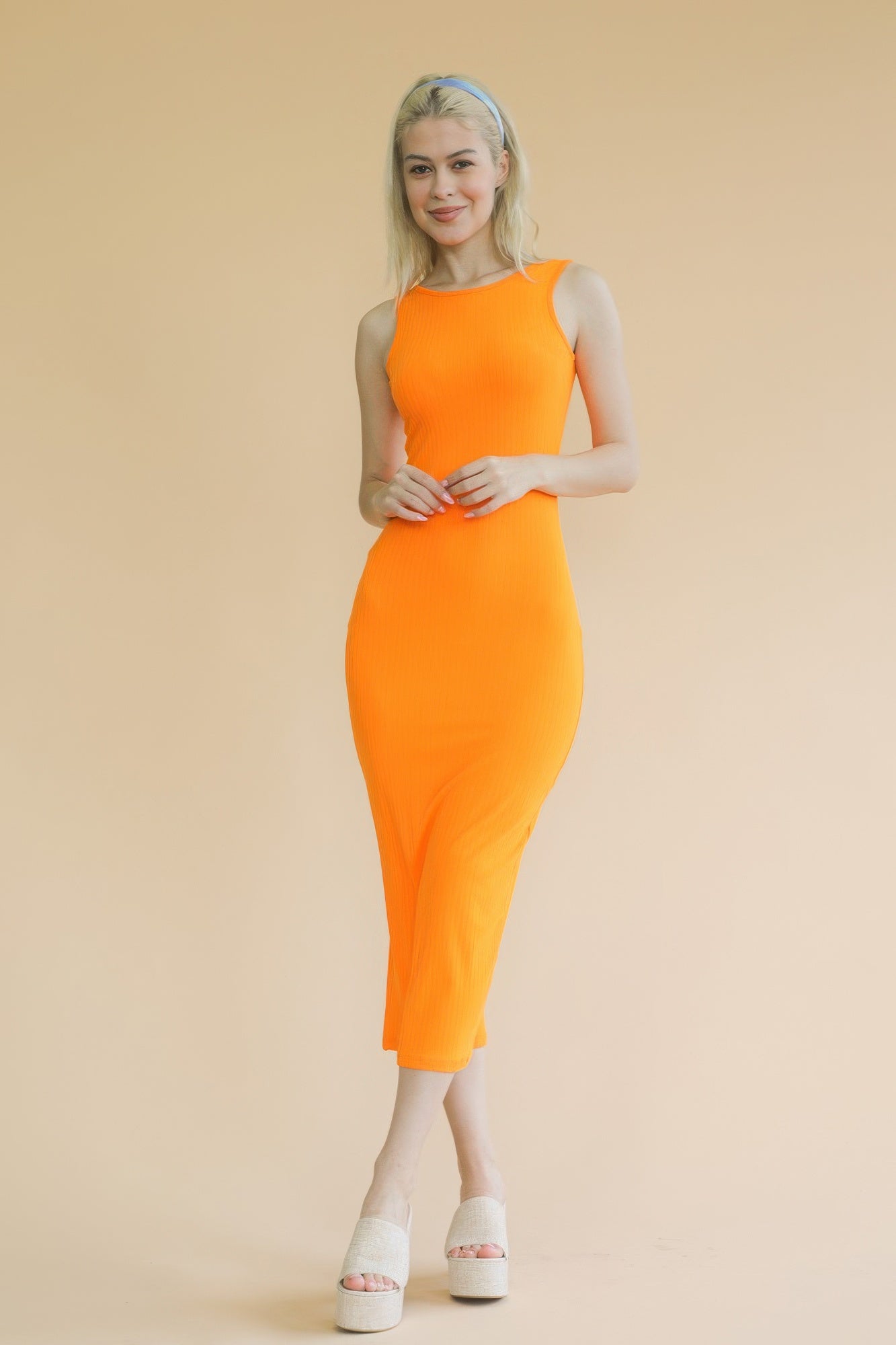 Elegant & Sleek Ribbed Open Back Sleeveless Maxi Dress - Artsi Chic Boutique