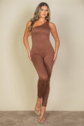 Solid One Shoulder Jumpsuit - Artsi Chic Boutique