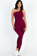 Solid One Shoulder Jumpsuit - Artsi Chic Boutique