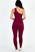Solid One Shoulder Jumpsuit - Artsi Chic Boutique