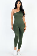 Solid One Shoulder Jumpsuit - Artsi Chic Boutique