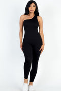 Solid One Shoulder Jumpsuit - Artsi Chic Boutique