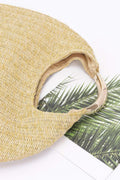 Faux Straw Hobo Bag with Metal Handle - Artsi Chic Boutique