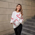 Trendy Knit Heart Sweater - Artsi Chic Boutique