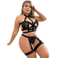Curvy Goddess: Sexy Strappy Lingerie Set for Plus Size Women - Artsi Chic Boutique