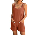 Stylish Summer Beach Shorts Jumpsuit with Pockets - Women's Fashion Overalls - Artsi Chic Boutique