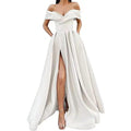 Women's V-neck Satin Multicolor Dress - Artsi Chic Boutique