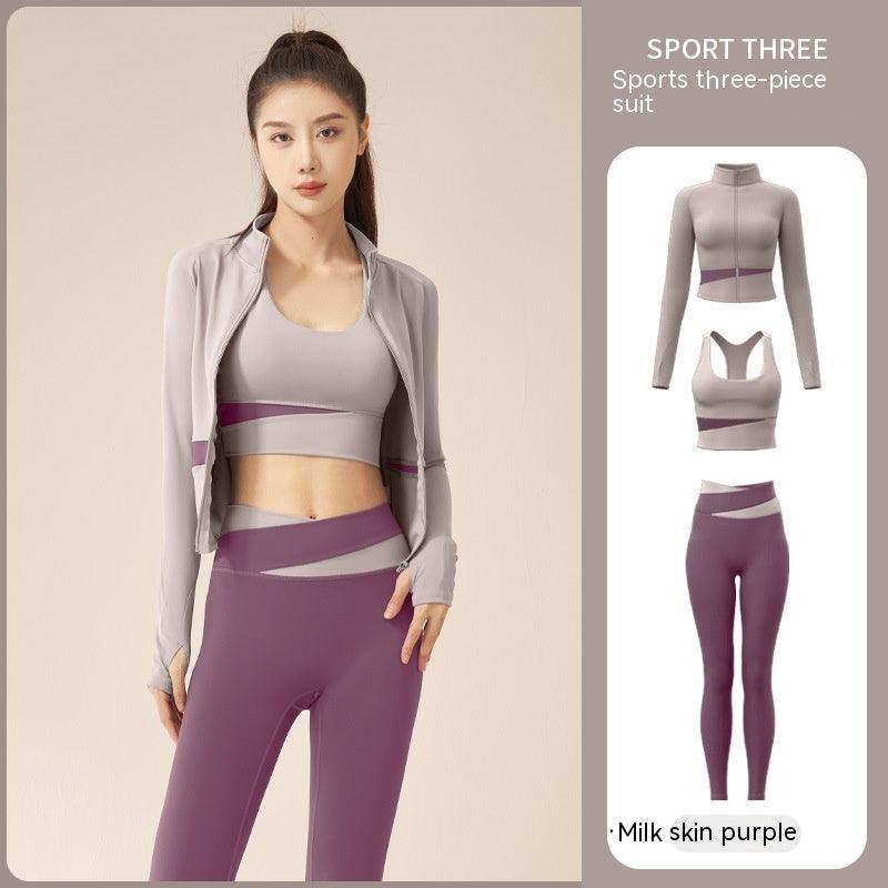 Women's Ultimate Yoga Set - Jacket, Trousers, & Bra for Workouts - Artsi Chic Boutique