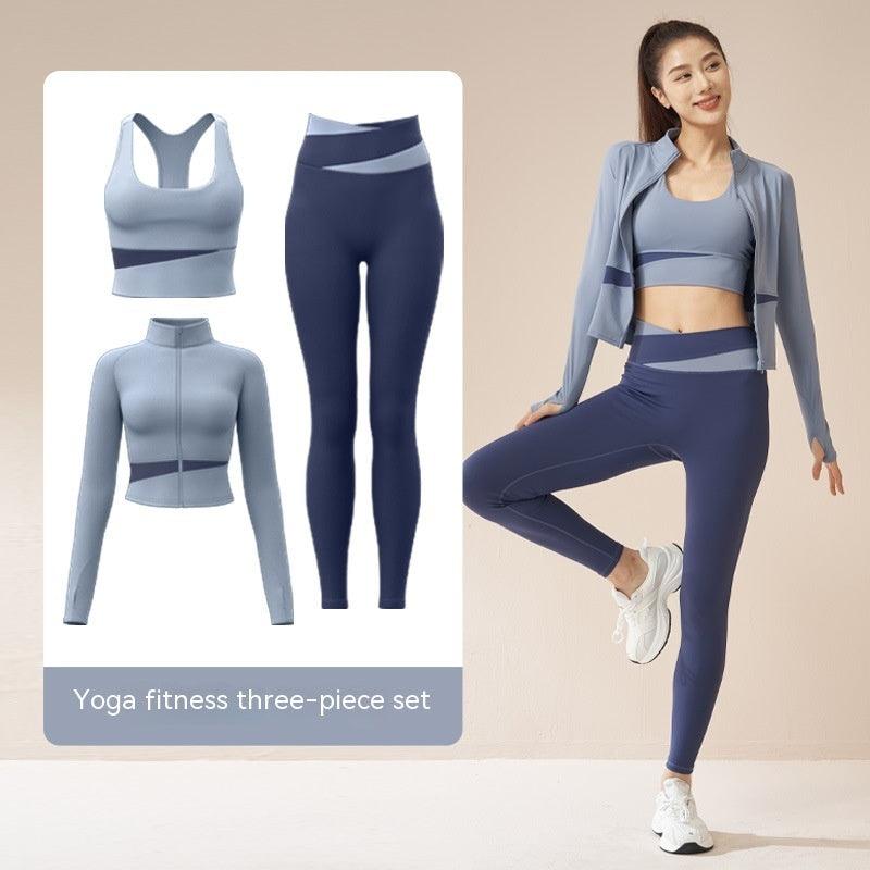 Women's Ultimate Yoga Set - Jacket, Trousers, & Bra for Workouts - Artsi Chic Boutique