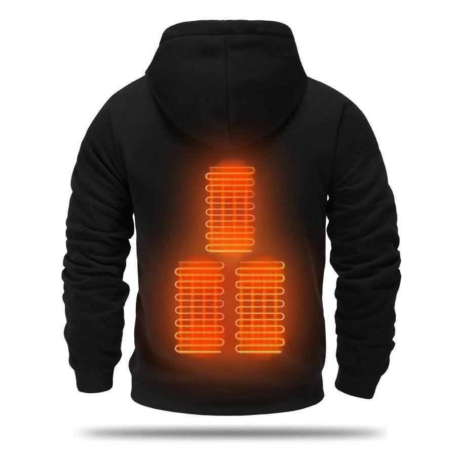 Heated Hoodie with Adjustable Temperature Control – Lightweight and Warm for Cold Weather - Artsi Chic Boutique