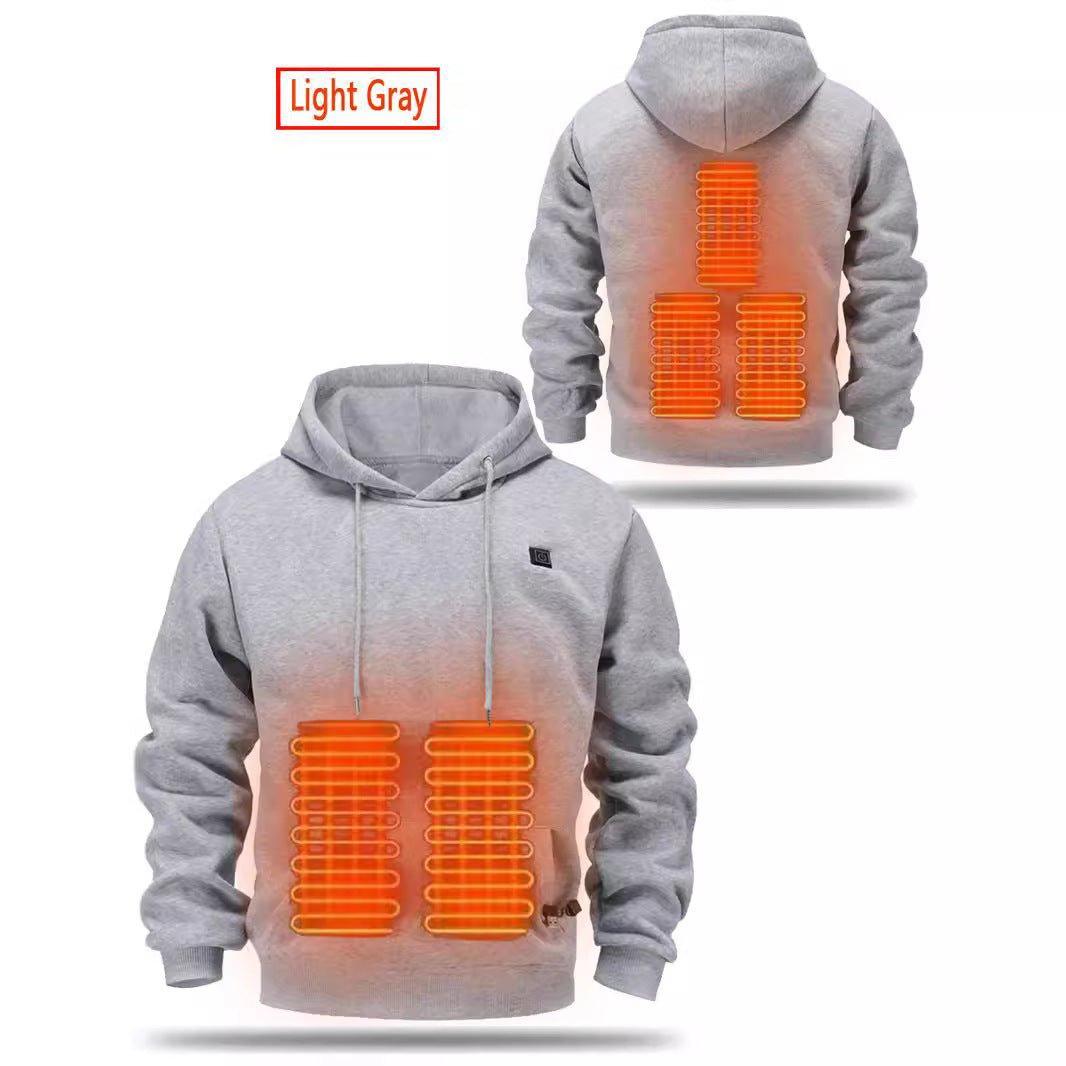 Heated Hoodie with Adjustable Temperature Control – Lightweight and Warm for Cold Weather - Artsi Chic Boutique