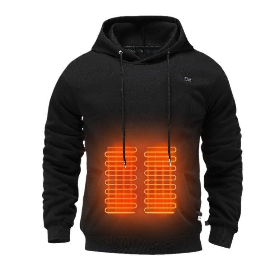 Heated Hoodie with Adjustable Temperature Control – Lightweight and Warm for Cold Weather - Artsi Chic Boutique