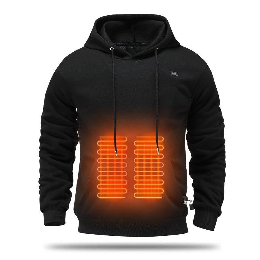 Heated Hoodie with Adjustable Temperature Control – Lightweight and Warm for Cold Weather - Artsi Chic Boutique