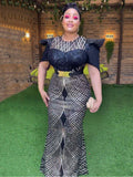 Plus Size Sequined Glamour Gown – Elegant Evening Party Dress - Artsi Chic Boutique