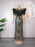 Plus Size Sequined Glamour Gown – Elegant Evening Party Dress - Artsi Chic Boutique