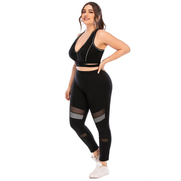 Plus Size Workout Set - Yoga Tights & Activewear - Artsi Chic Boutique