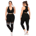 Plus Size Workout Set - Yoga Tights & Activewear - Artsi Chic Boutique