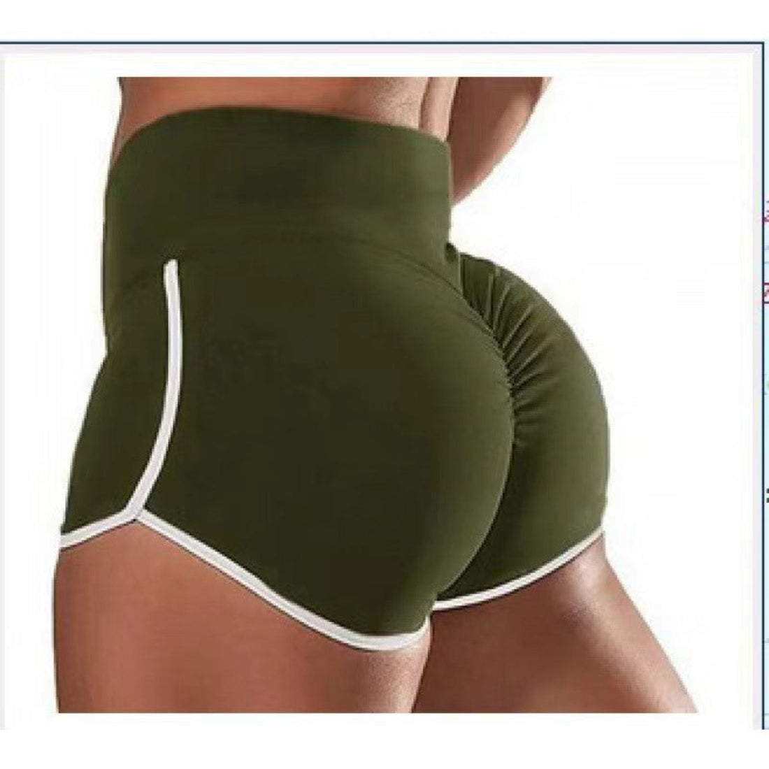 Black SculptCurve plus size high-waist running and workout shorts with contrast trim shown with multiple color options