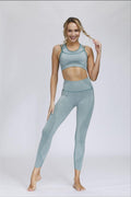 Seamless Fitness Set with Zipper Pocket - Bra & Pants Suit - Artsi Chic Boutique
