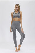 Seamless Fitness Set with Zipper Pocket - Bra & Pants Suit - Artsi Chic Boutique