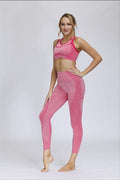 Seamless Fitness Set with Zipper Pocket - Bra & Pants Suit - Artsi Chic Boutique